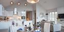Lounge, kitchen, diner area in one of the properties at Calvert Kielder