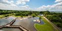 Water ways at WWT Slimbridge Wetland Centre from above