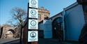 Four accessible signs on display at Longleat