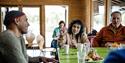 People eating at the cafe at WWT Martin Mere Wetland Centre