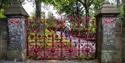 The iconic gates at the entrance to Strawberry Field Liverpool
