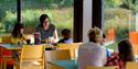 Families in the cafe at WWT Arundel Wetland Centre