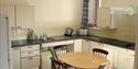 Kitchen area at Beamsley Project with wheelchair adapted sink and worktops