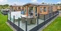 A lodge at Crealy Theme Park & Resort