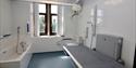 Centre bathroom, Bath, ceiling hoist, changing table with shower.
