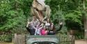 Family in dino car at Hertfordshire Zoo