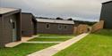 The Rings cabins and flat pathways between