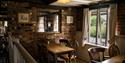 Restaurant seating at The Walhampton Arms in the New Forest