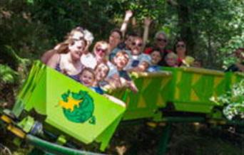 Take a ride on the unique Green Dragon Family Roller Coaster, the world’s only people powered coaster.