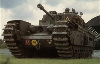 Churchill MK. VII Crocodile flame thrower infantry tank.