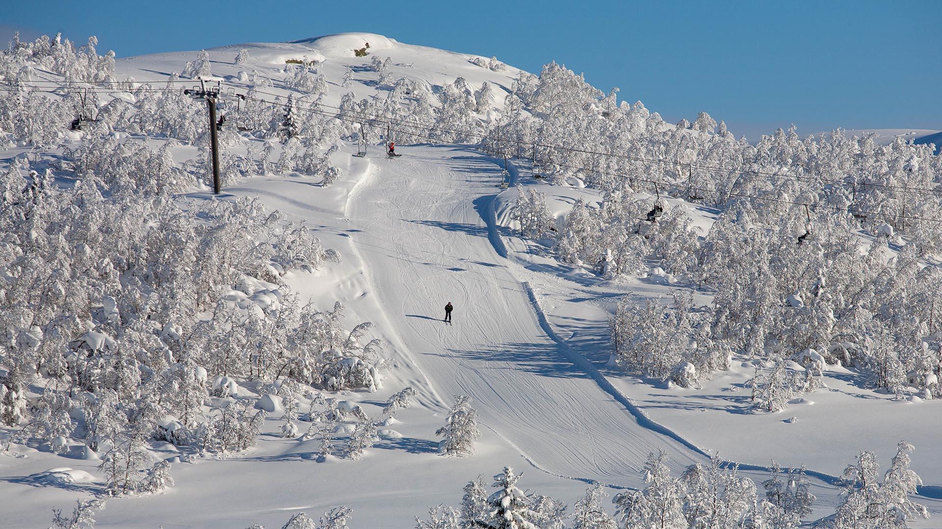 Skisenteret på Beitostølen i fint vintervær