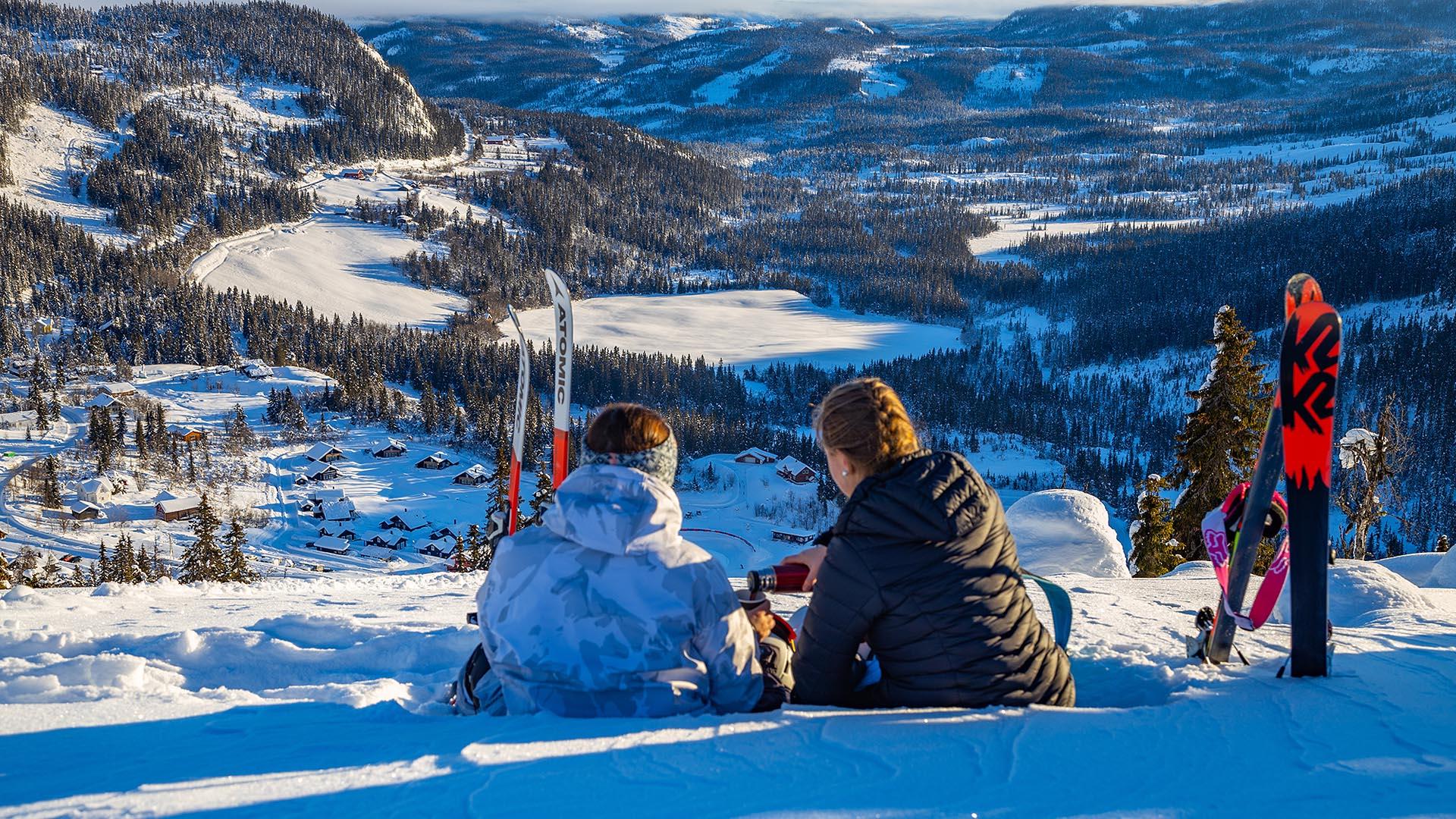 Utsikt fra Stavadalen skisenter