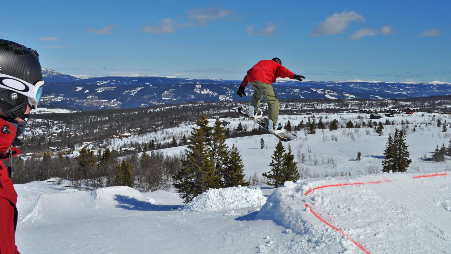 Snowboarder i Vaset Alpinsenter