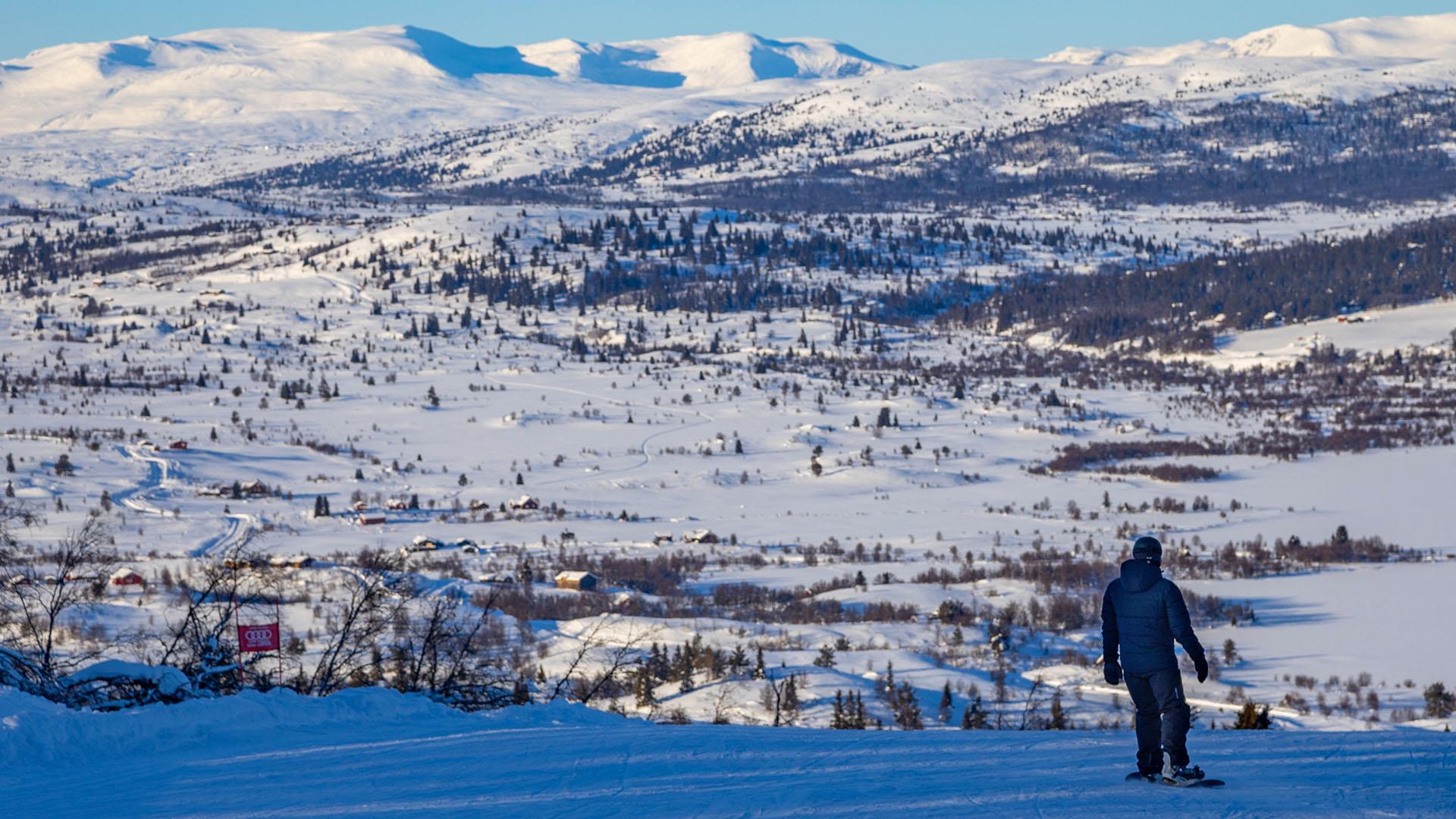 Enjoying the view from Vaset Ski centre