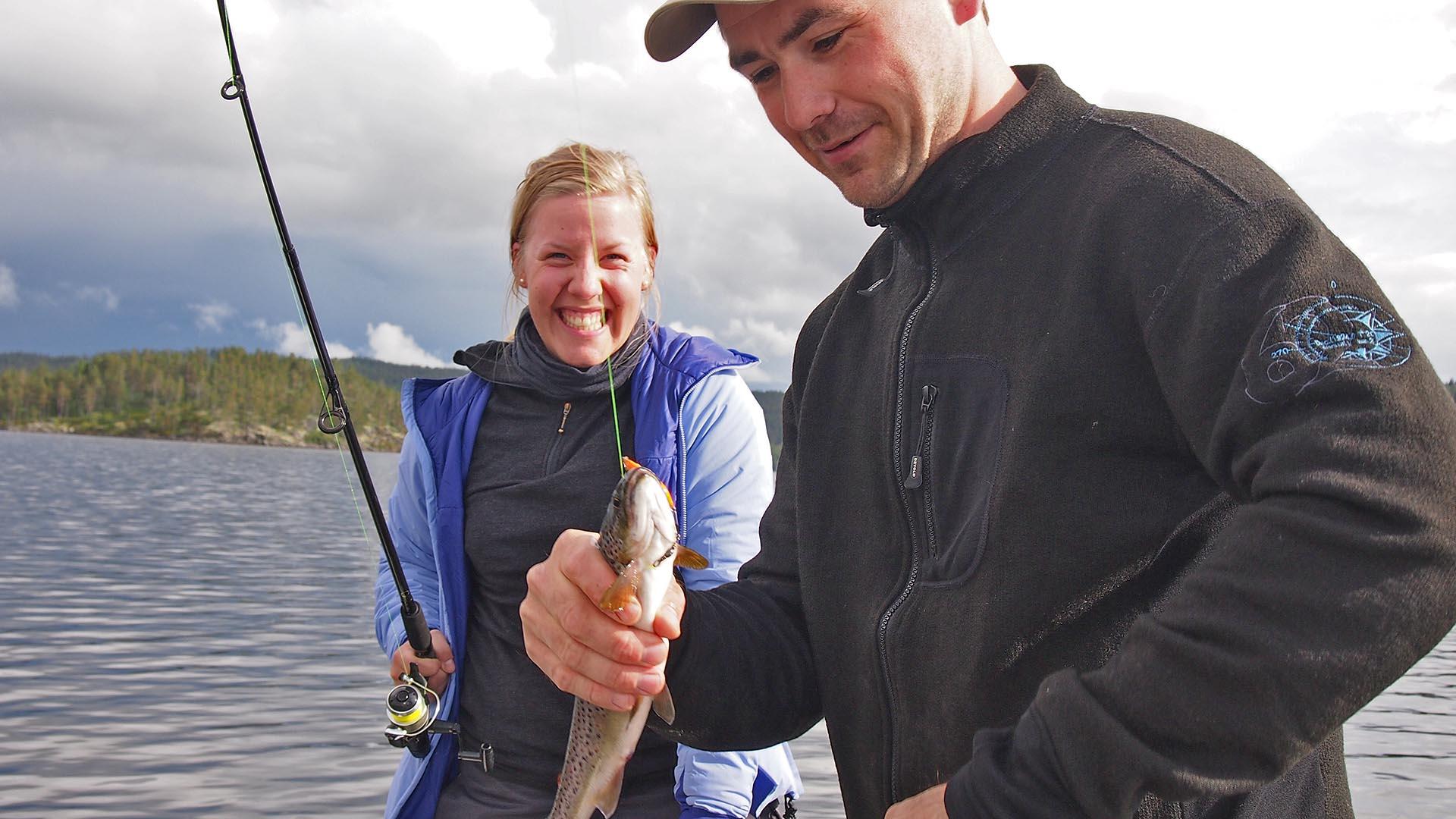 Fish caught on lake Øyangen