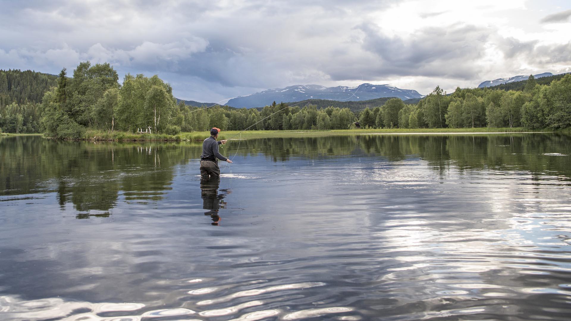 Fishing in the river Begna