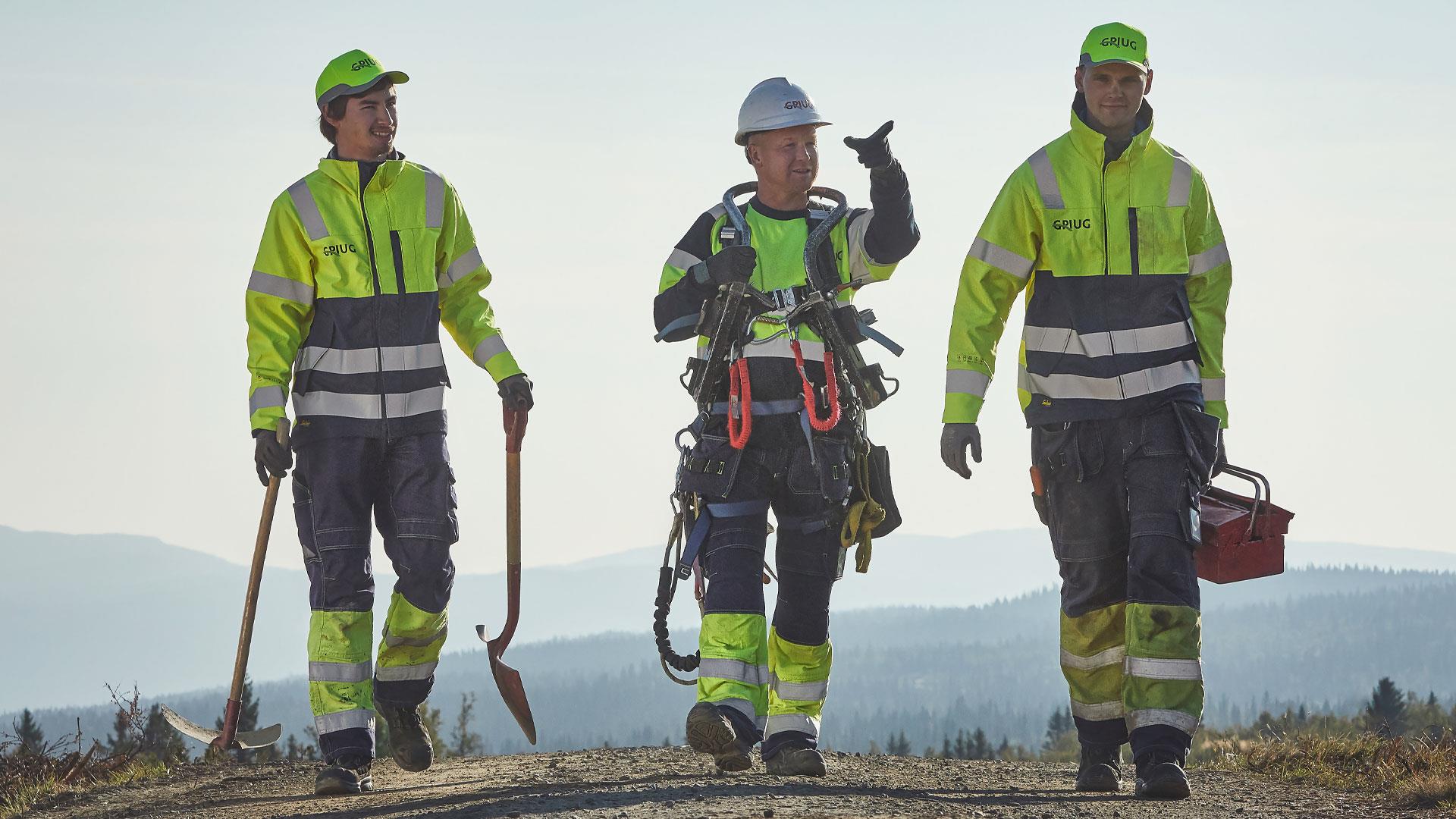 Arbeidskarer fra Griug er ute på oppdrag