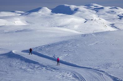 Flott utsikt mot Synnfjell fra toppen av Jomfruslettfjell.