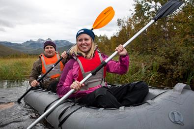 Pack rafting on Raudøla.