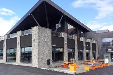 A modern building houses the tourist office at Beitostølen