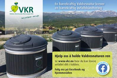 VKR - waste deposit stations in Valdres|