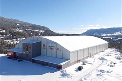 Valdres storhall en vinterdag