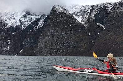 Vinterpadling i Sognefjorden|