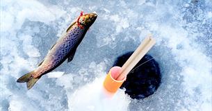 Beitostølen Aktiv & Skiskole - Ice fishing at Lake Øyangen