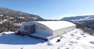 Valdres Storhall en vakker vinterdag