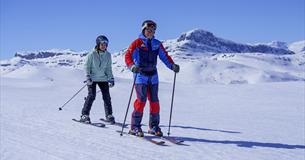 Private Anfängerlektion im Skifahren