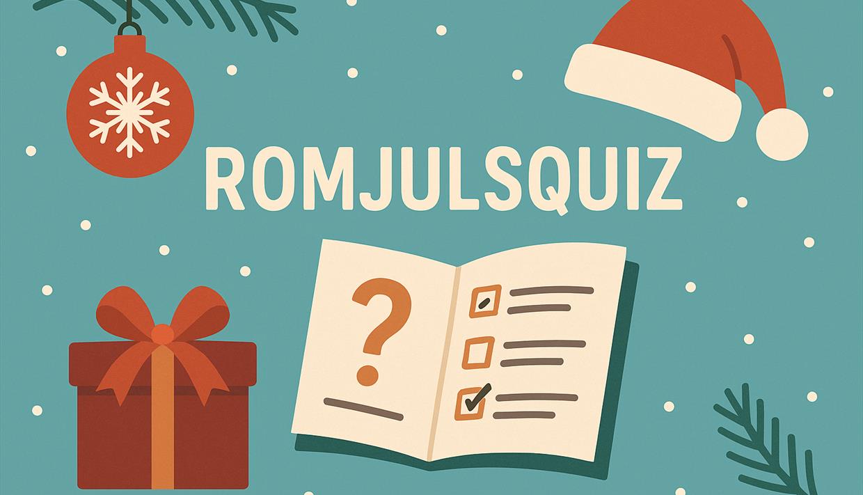Romjulsquiz plakat laget med KI.