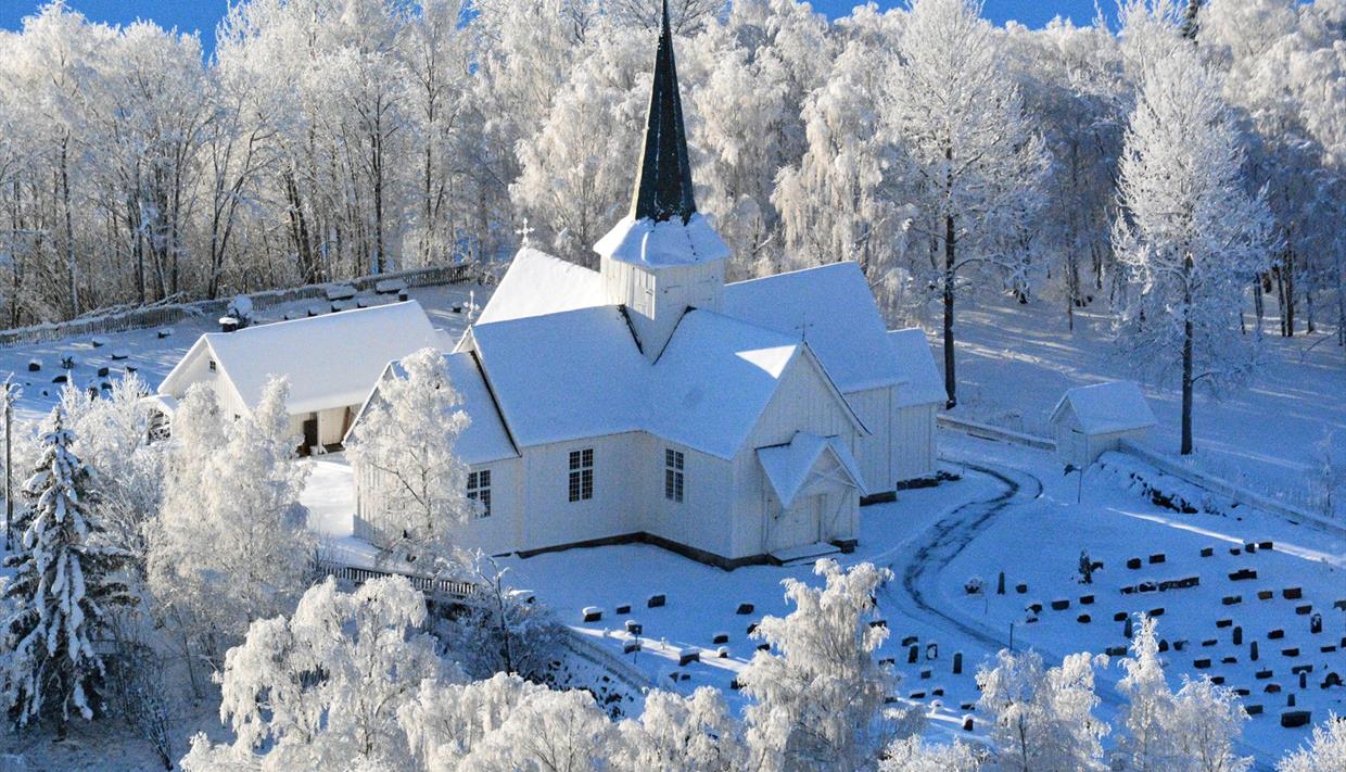 Strand kirke fra oven