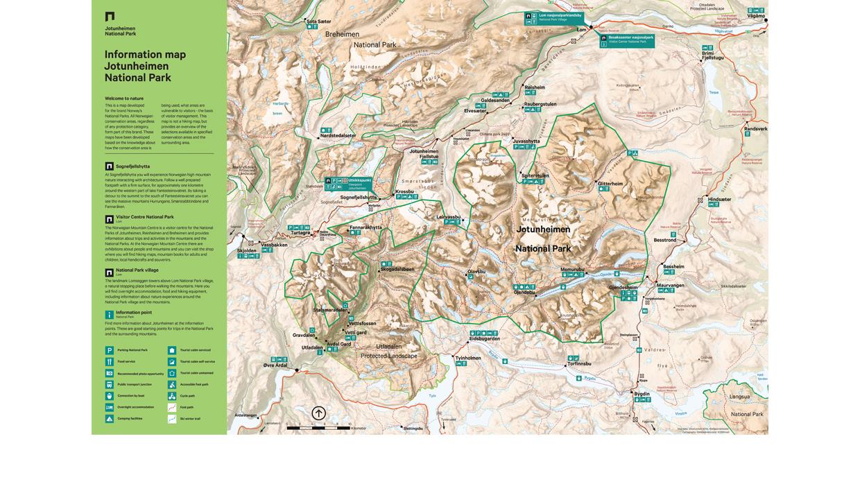 Map of Jotunheimen National Park
