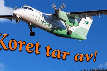 Koret tar av!