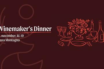 Winemakers Dinner / 8.november kl 19. Case Montagna. Plakat
