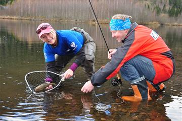 Fly fishing River Begna.