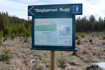 Information board along the "Rugg" trail in Vassfaret.