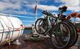 Bicycles on the passenger boat on Lake Bygdin