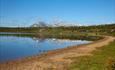 Lake Rensenn is a nice place for a rest, with a sandy beach and the possibility for a swim.