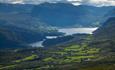 Incredible view from the top of Slettefjellvegen towards Vang.