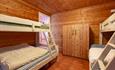 Bedroom with two bunk beds.