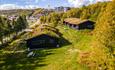 Hovi Hytter dronebilde sommer