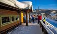 The service building with ski café at Stavadalen Skisenter.