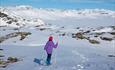 Schneeschuhtour auf dem Filefjell mit Aussicht zum Jotunheimengebirge