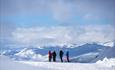 Flott utsikt fra alpinbakken på Tyin-Filefjell