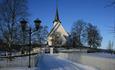 Ulnes kirke en vinterdag