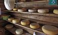 Farm made cheese at Sparstadtrøe summer mountain farm in Vang, Valdres, Norway.