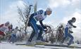 Cross-country skiing athletes at Beitosprinten racing.