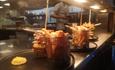 Sandwiches and Pommes frites klar til servering.
