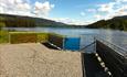 Fishing spot in the influx zone of the River Neselva into Lake Strandefjorden in Fagernes.